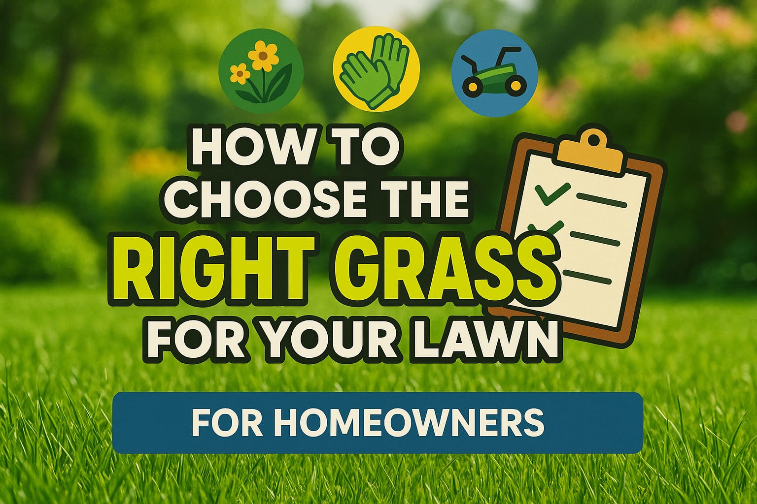 How To Choose The Right Grass For Your Lawn - lawn care blog header image