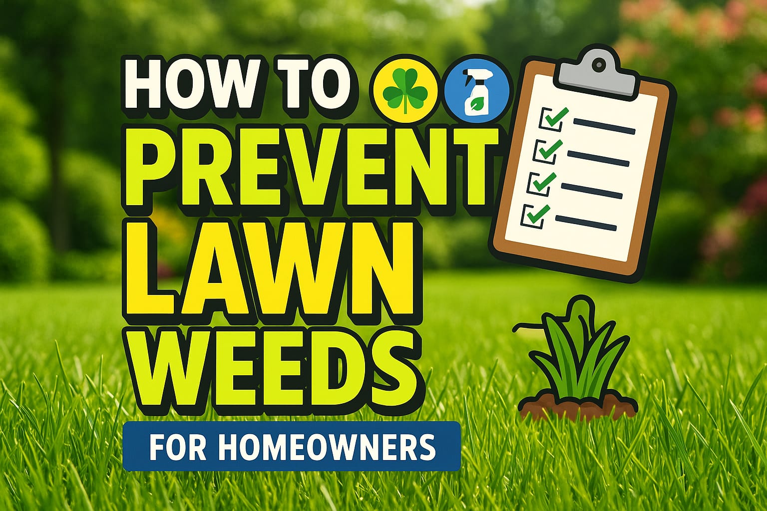 How To Prevent Lawn Weeds - lawn care blog header image