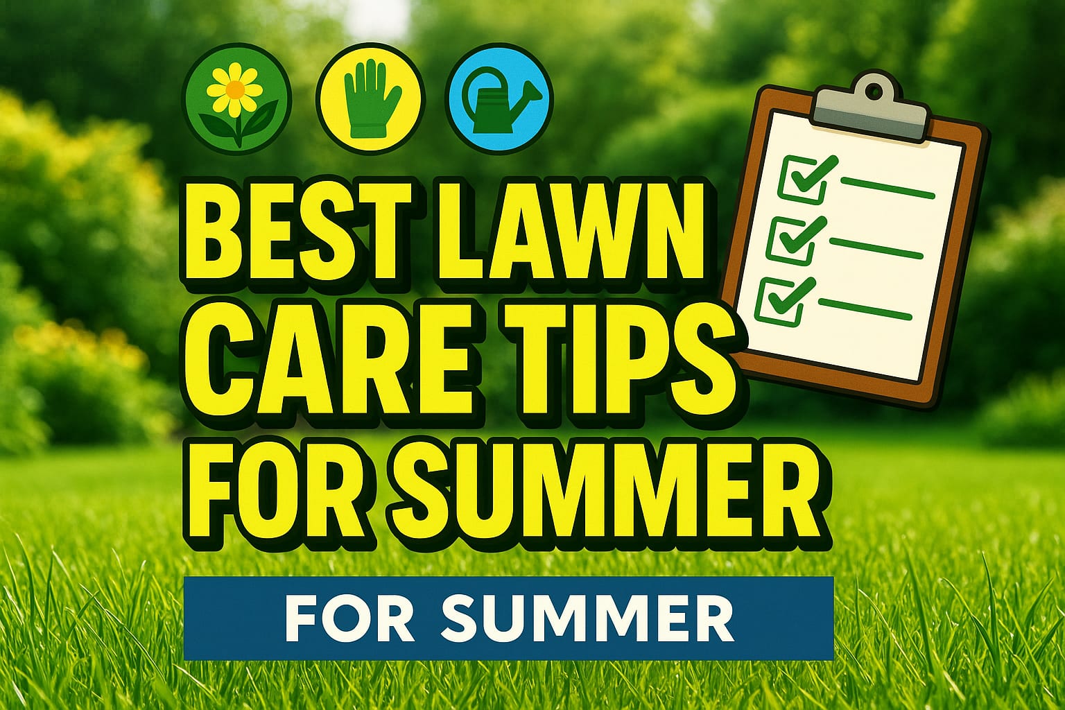 Best Lawn Care Tips For Summer - lawn care blog header image