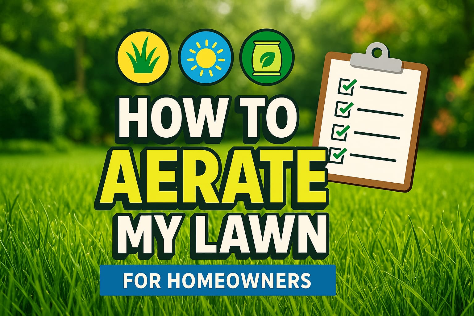 How To Aerate My Lawn - lawn care blog header image