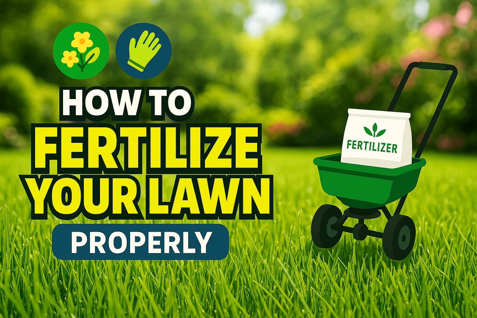 How To Fertilize Your Lawn Properly - lawn care blog header image