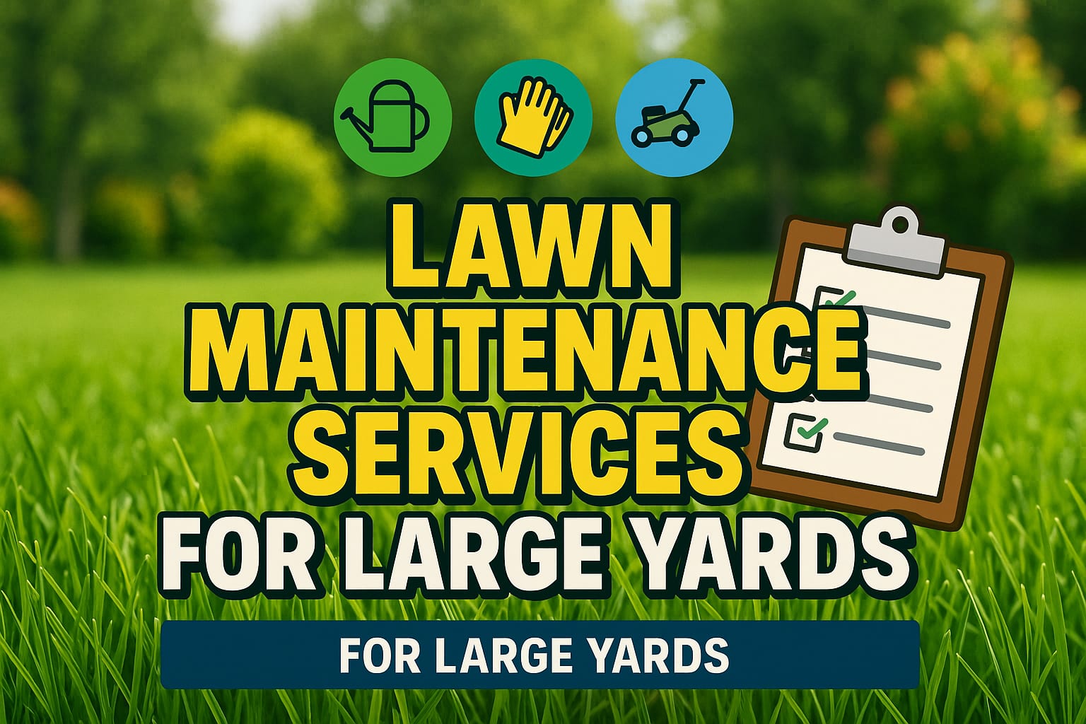 Lawn Maintenance Services For Large Yards - lawn care blog header image