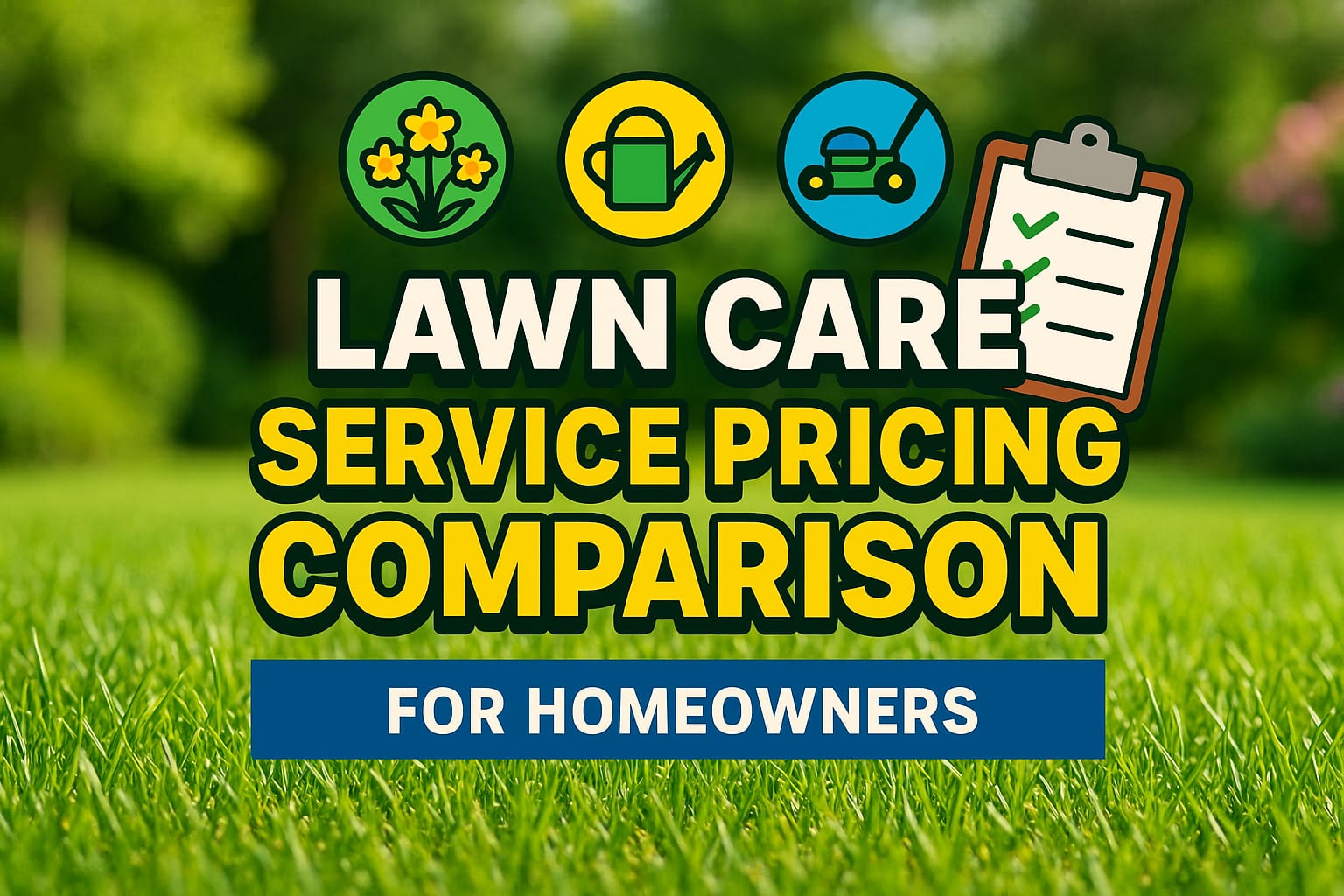 Lawn Care Service Pricing Comparison - lawn care blog header image