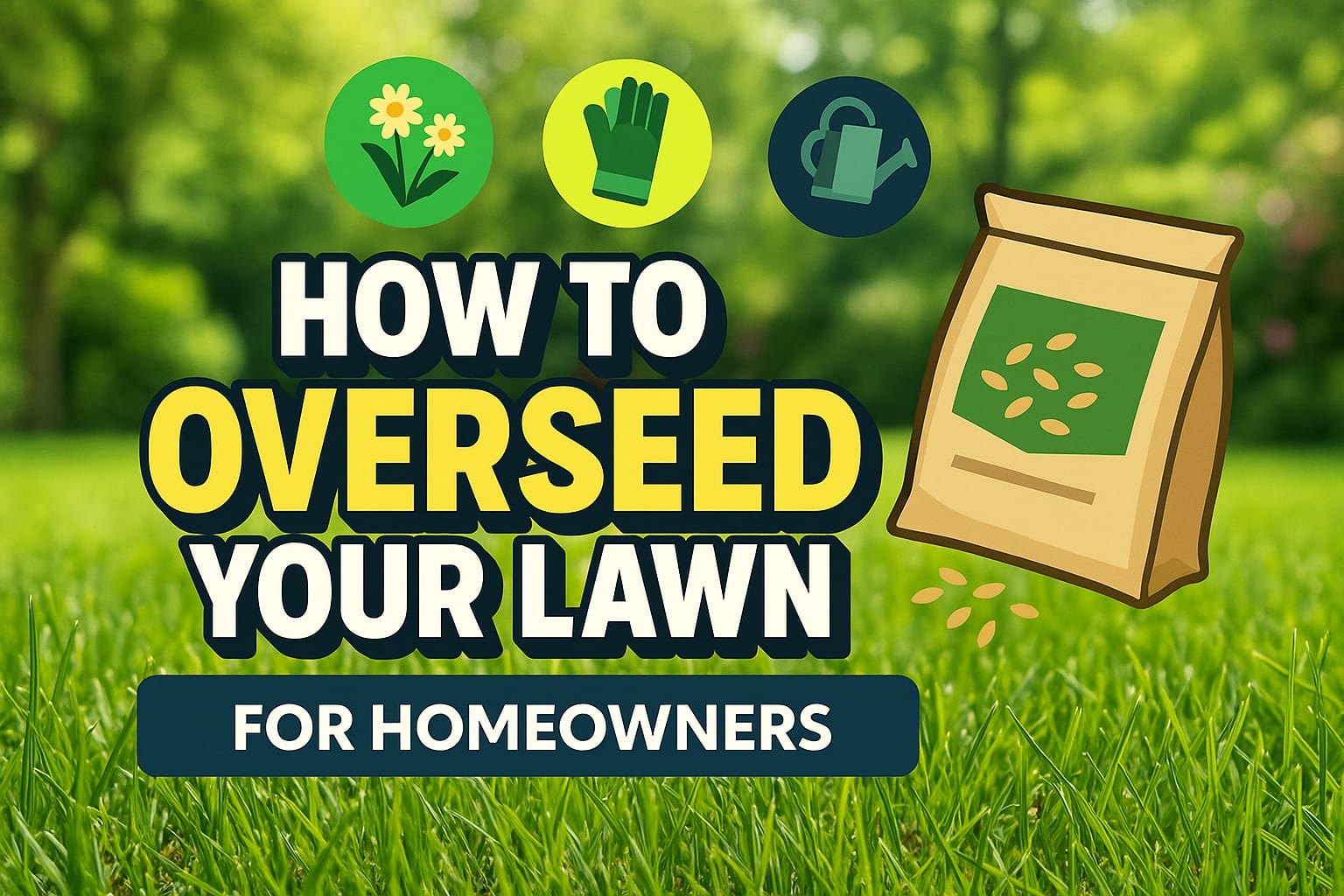 How To Overseed Your Lawn - lawn care blog header image