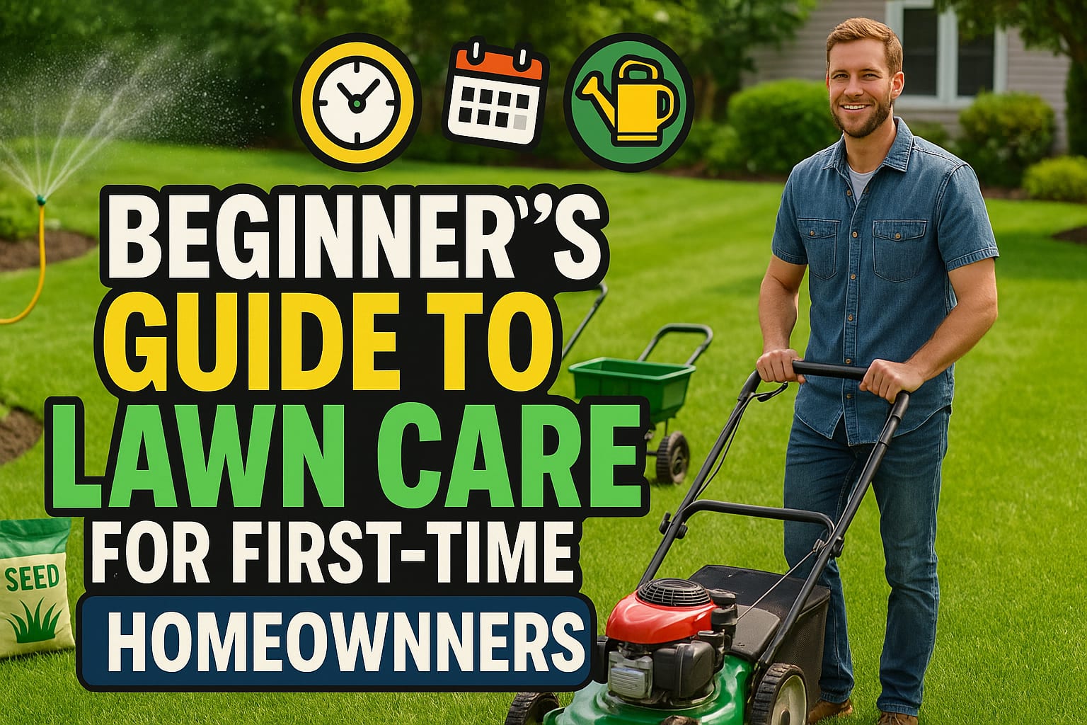 Beginner's Guide to Lawn Care for First-Time Homeowners - lawn care blog header image