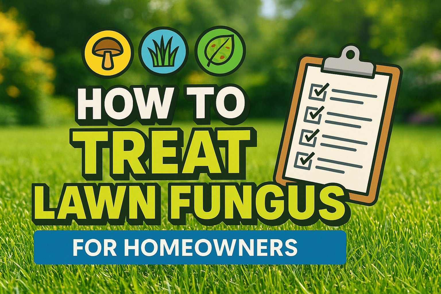How To Treat Lawn Fungus - lawn care blog header image