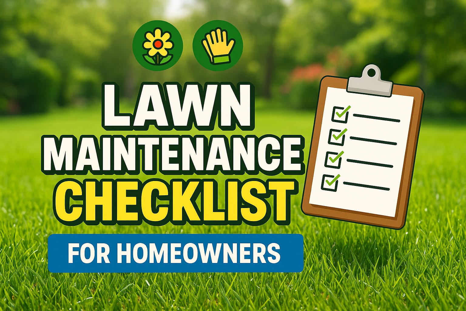Lawn Maintenance Checklist For Homeowners - lawn care blog header image