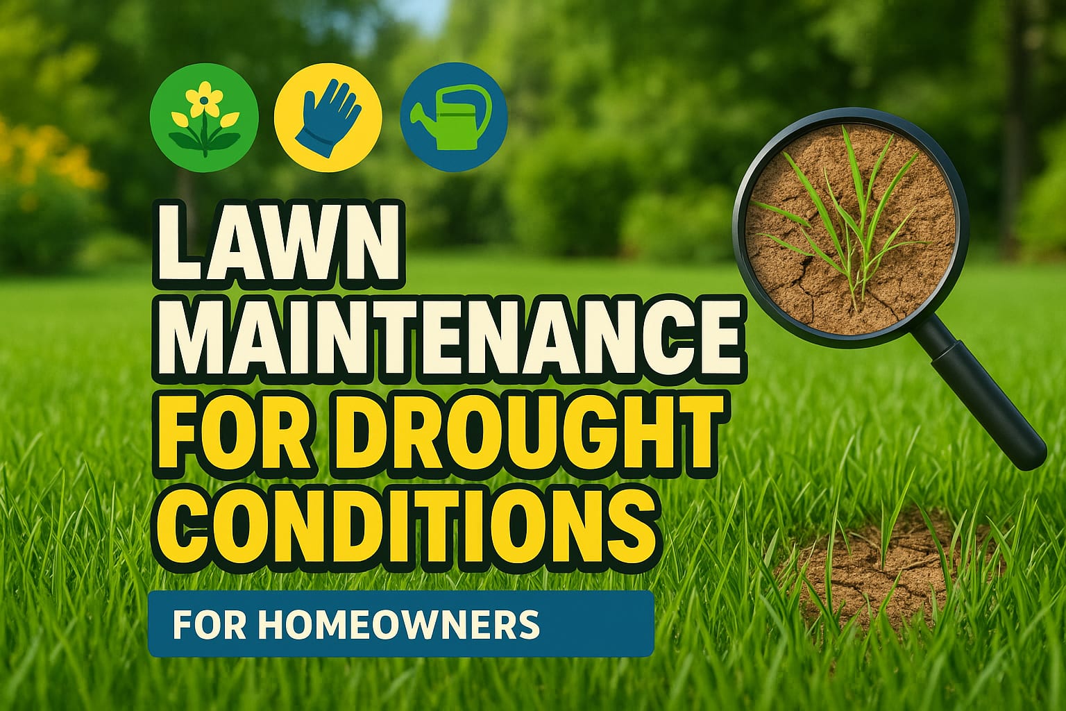 Lawn Maintenance For Drought Conditions - lawn care blog header image
