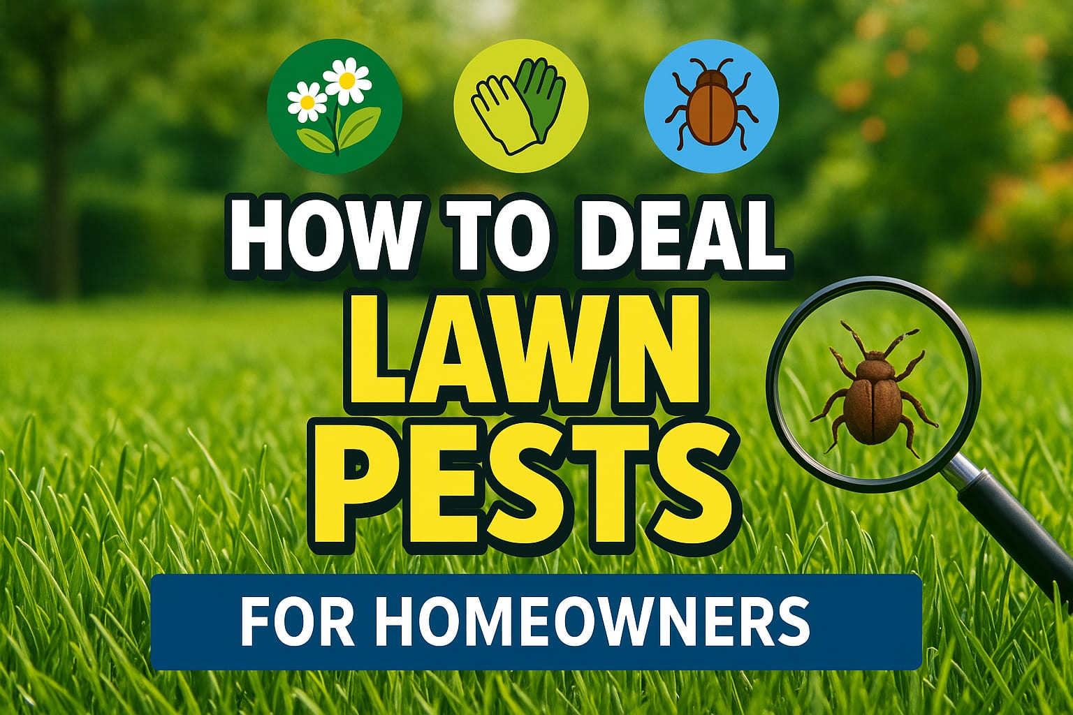 How To Deal With Lawn Pests - lawn care blog header image