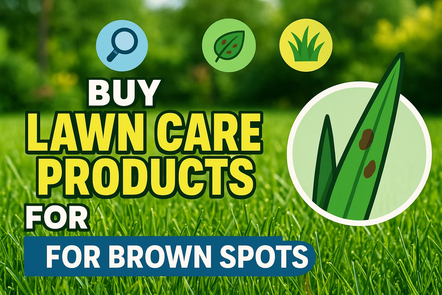 Buy Lawn Care Products For Brown Spots - lawn care blog header image