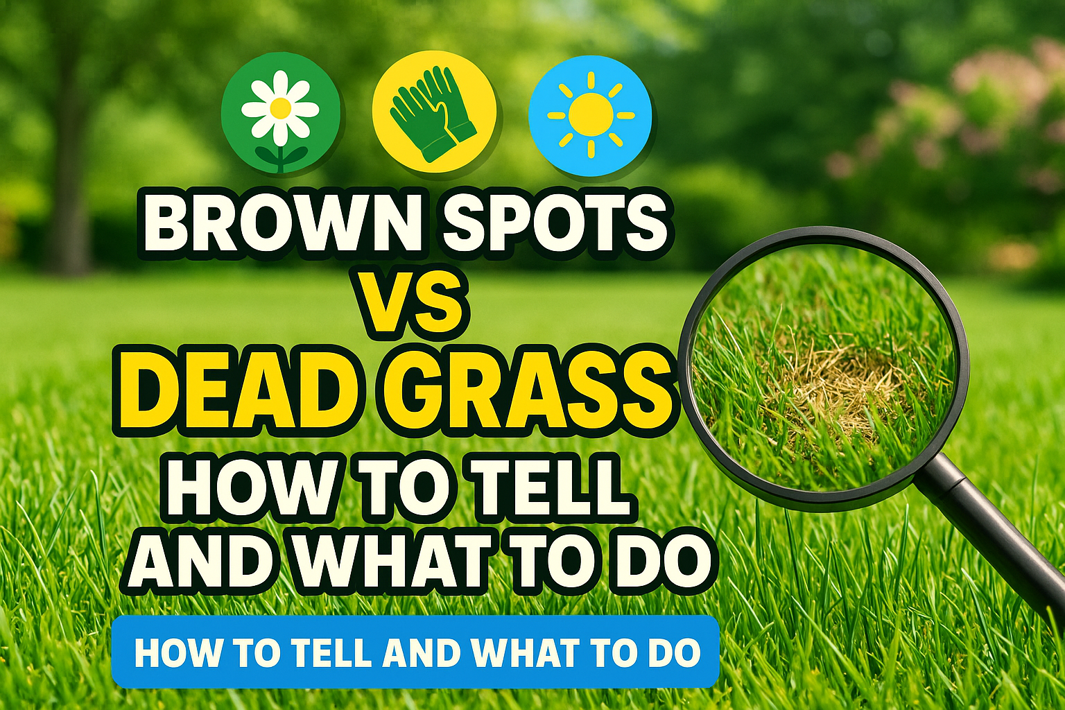 Brown Spots vs Dead Grass: How to Tell and What to Do - lawn care blog header image