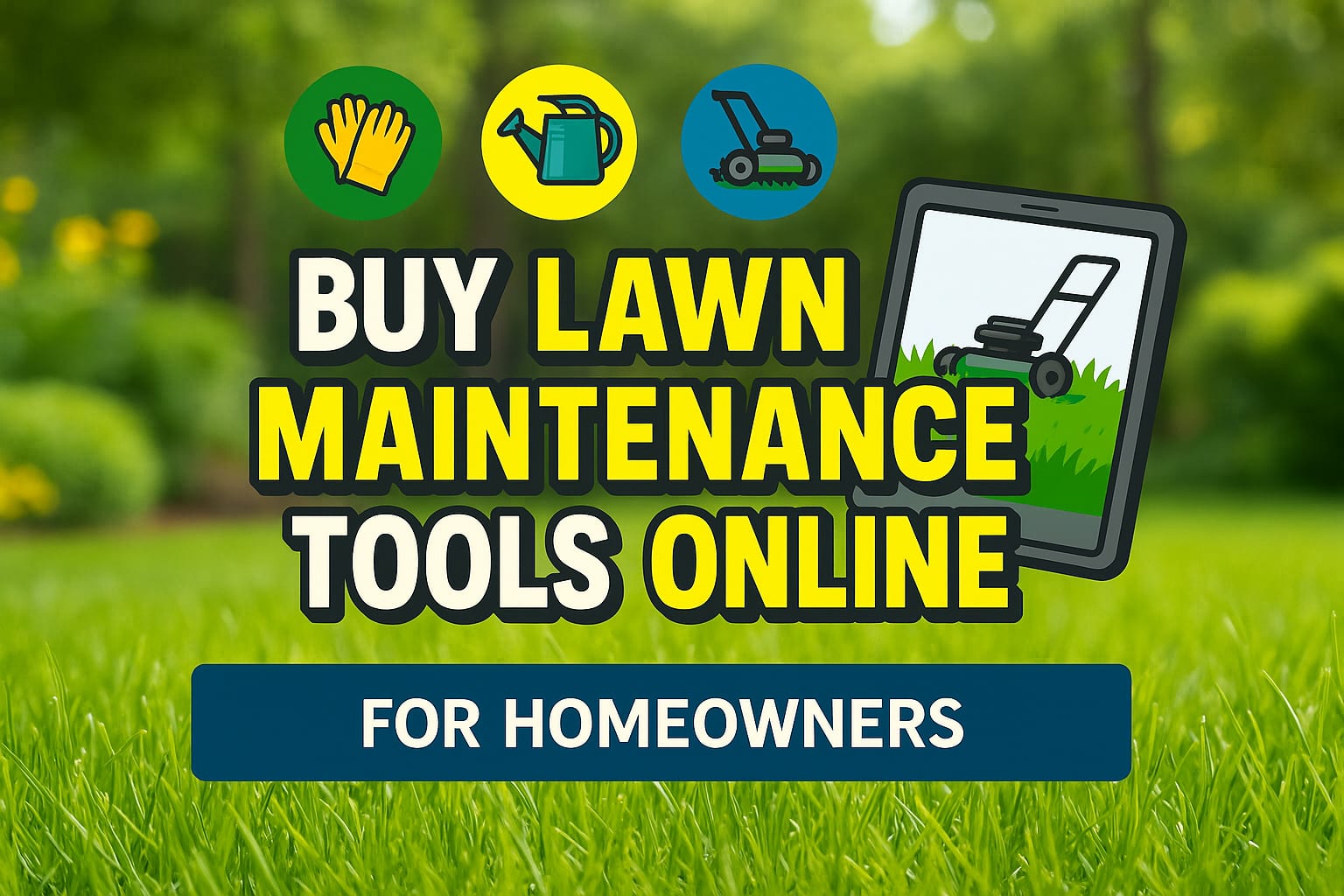 Buy Lawn Maintenance Tools Online - lawn care blog header image