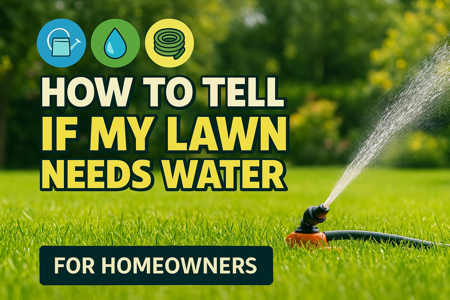How To Tell If My Lawn Needs Water - lawn care blog header image