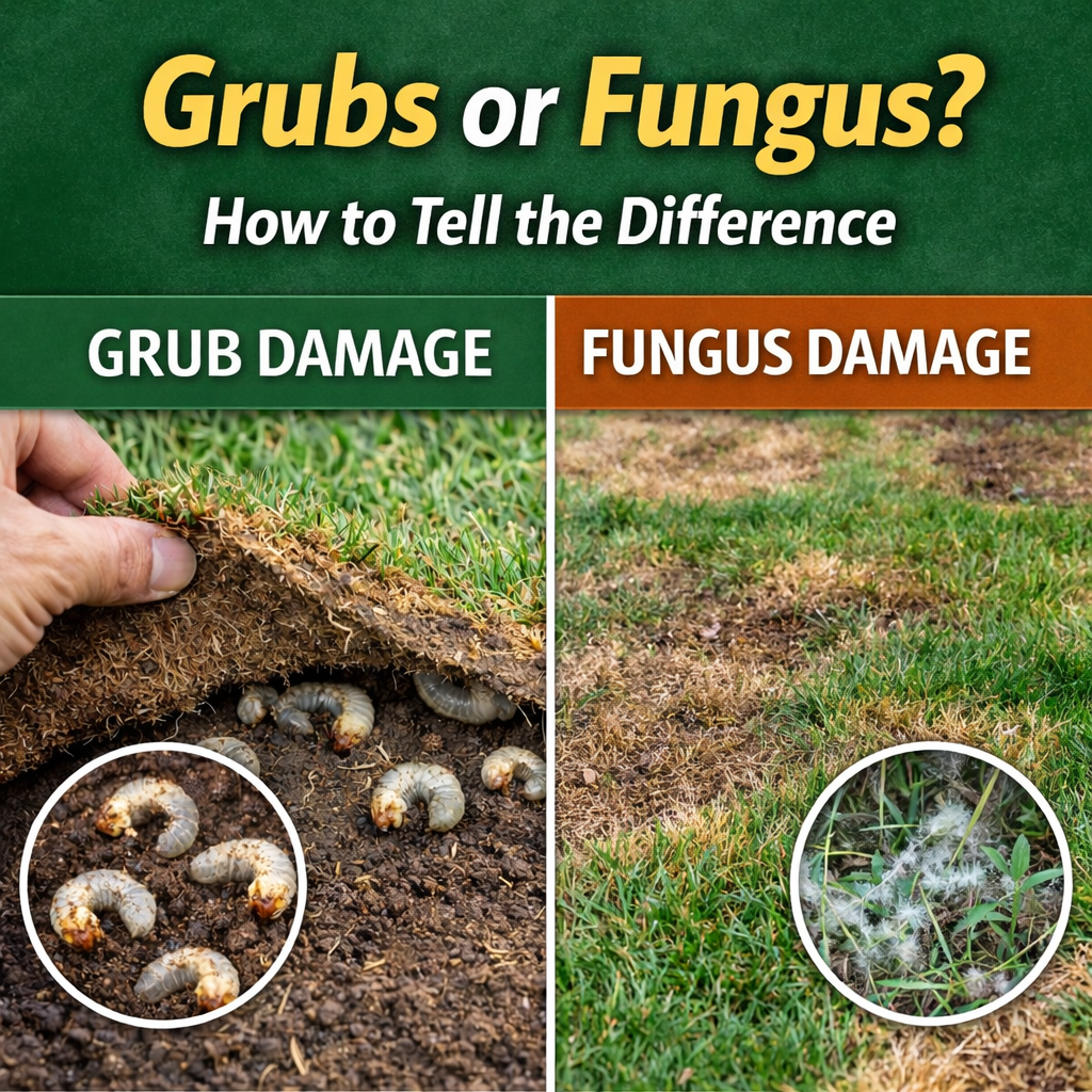 Grubs or Fungus? How to Tell the Difference
