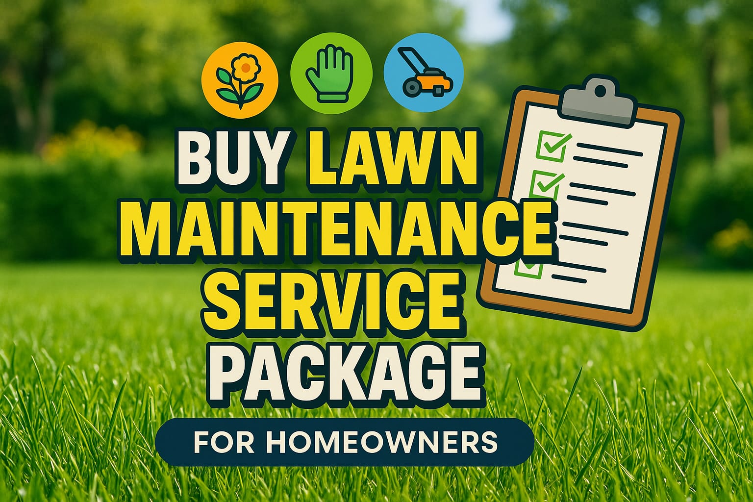 Buy Lawn Maintenance Service Package - lawn care blog header image