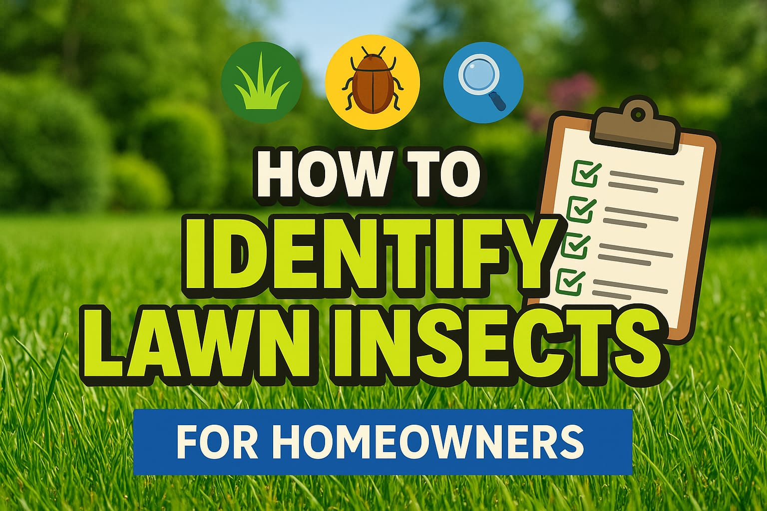How To Identify Lawn Insects - lawn care blog header image