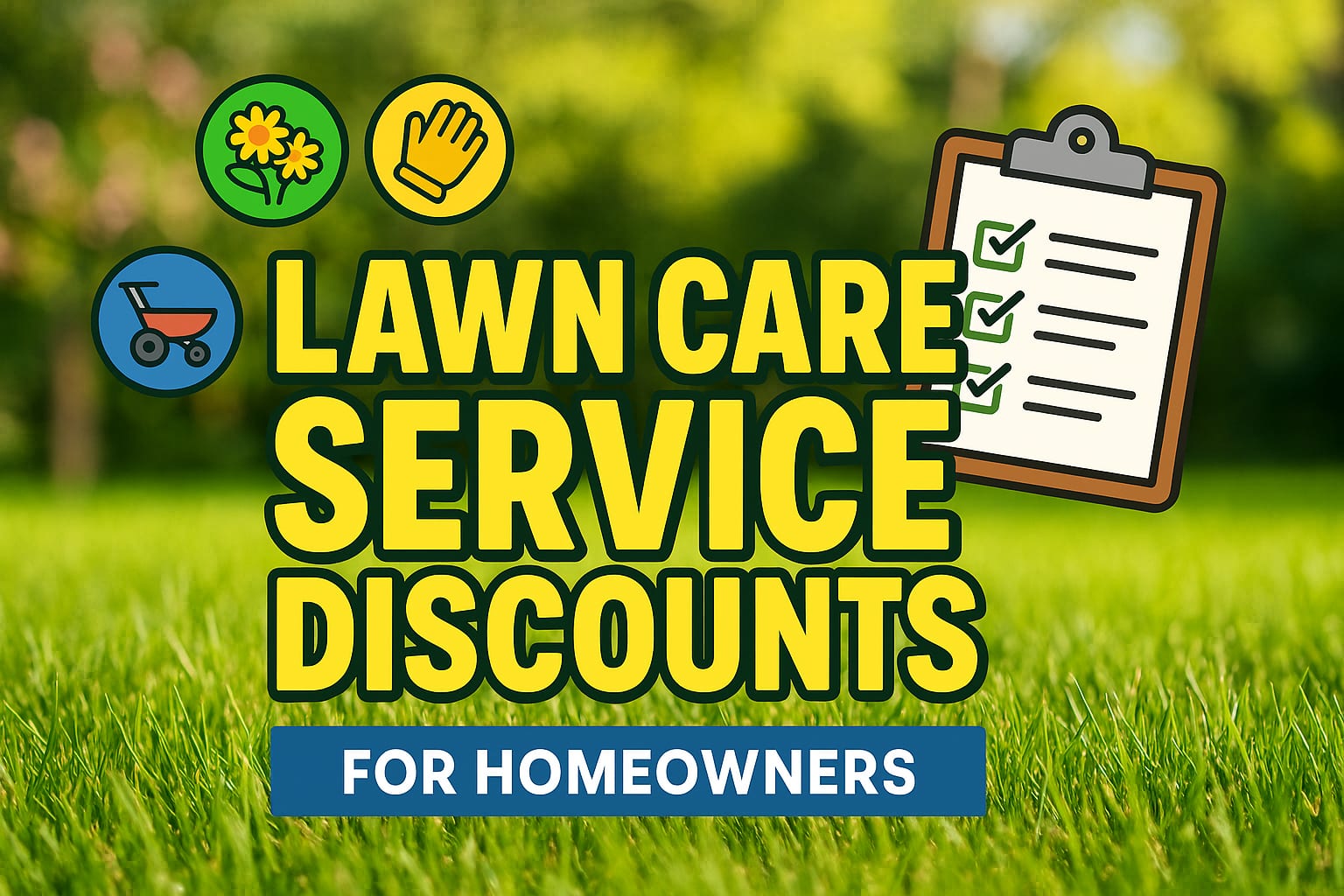 Lawn Care Service Discounts - lawn care blog header image