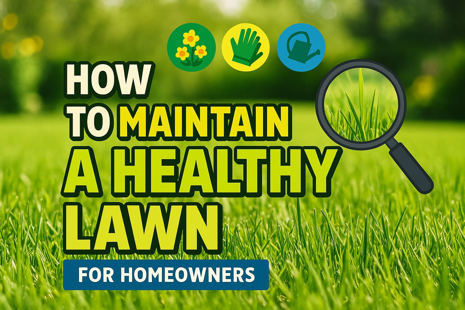 How To Maintain A Healthy Lawn - lawn care blog header image