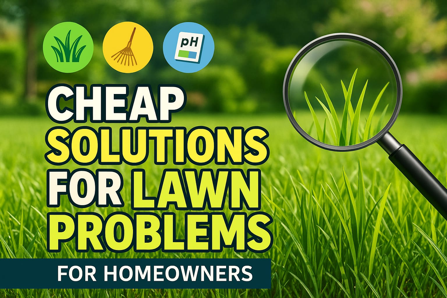 Cheap Solutions For Lawn Problems - lawn care blog header image