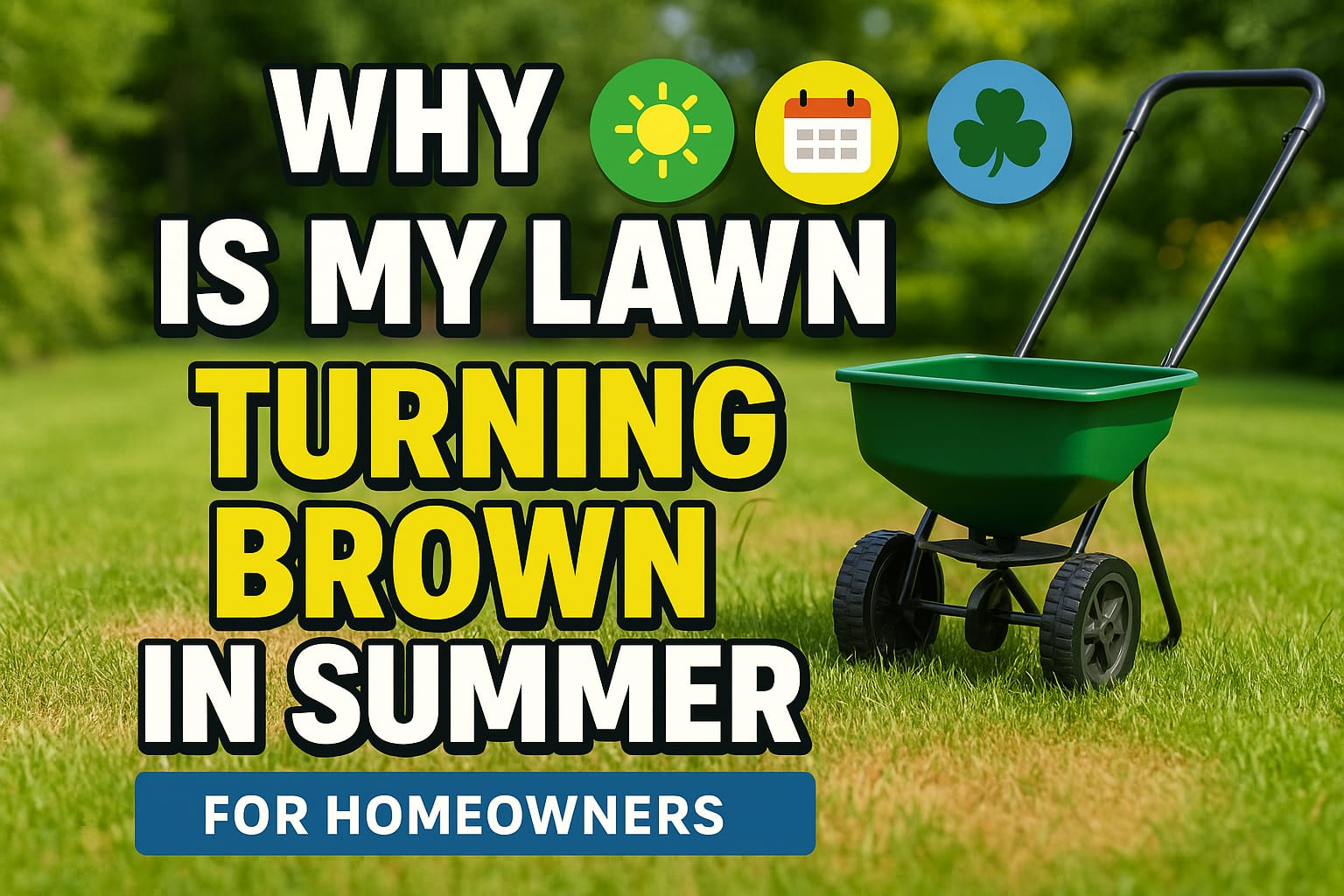 Why Is My Lawn Turning Brown In Summer - lawn care blog header image
