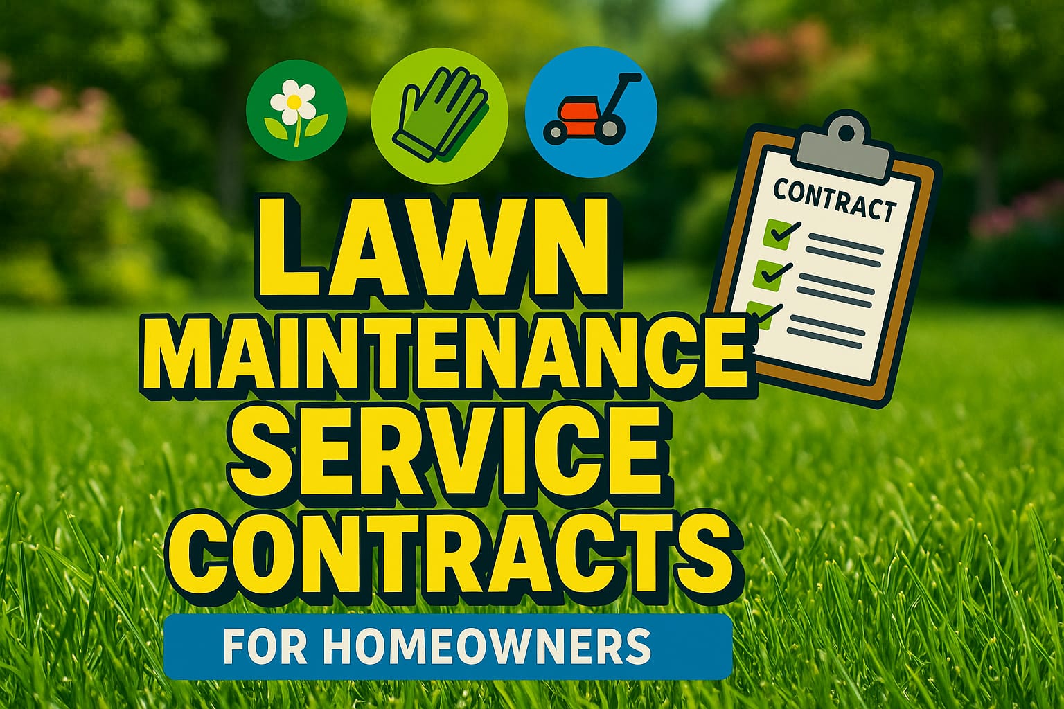 Lawn Maintenance Service Contracts - lawn care blog header image