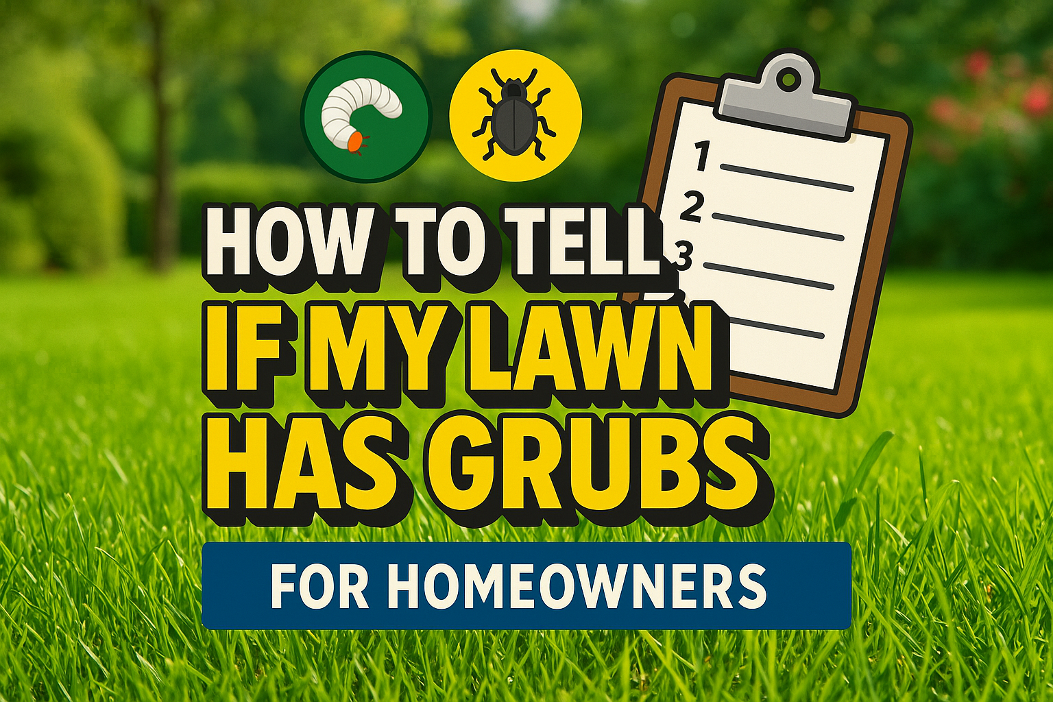 How To Tell If My Lawn Has Grubs - lawn care blog header image