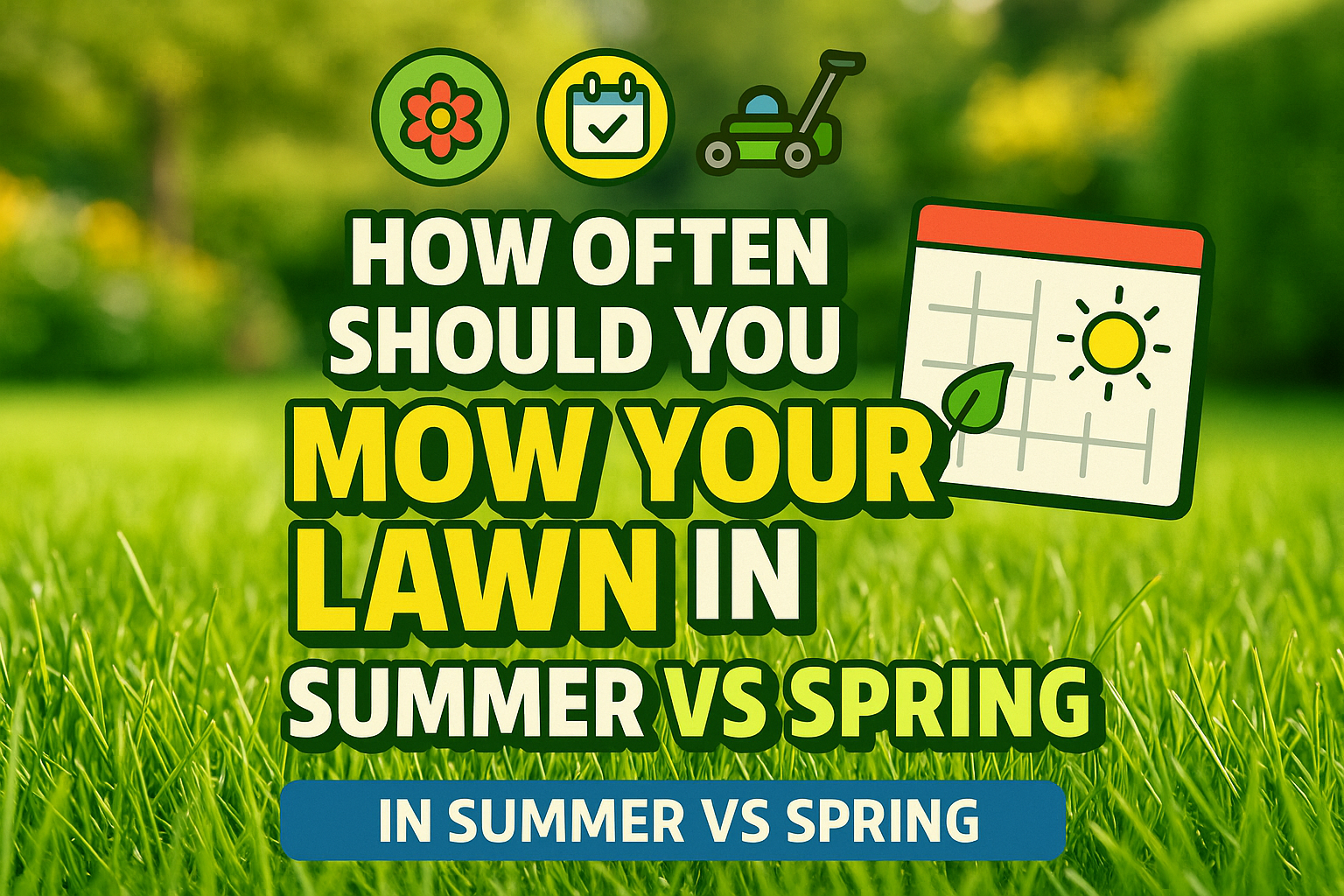 How Often Should You Mow Your Lawn in Summer vs Spring? - lawn care blog header image