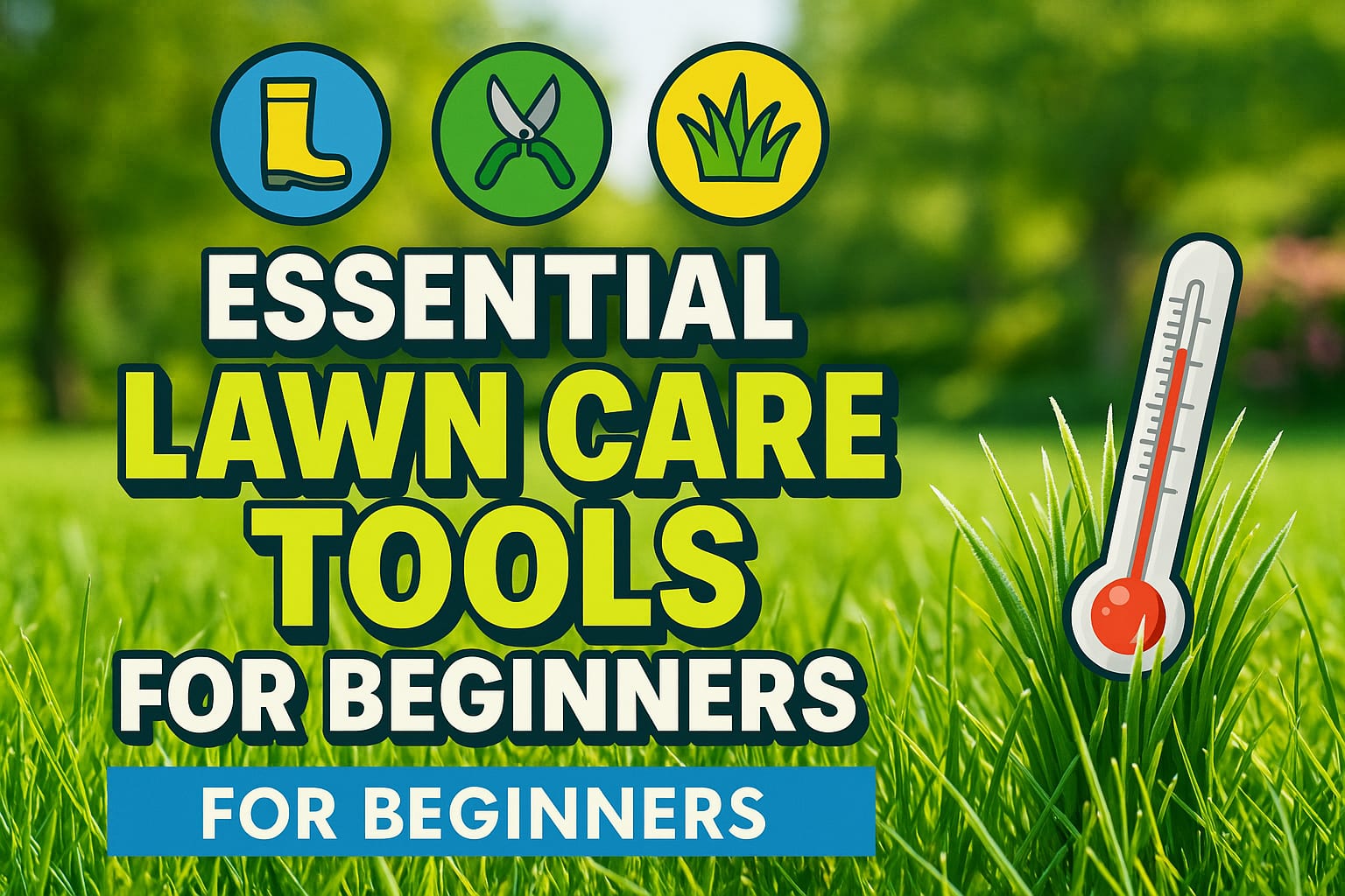 Essential Lawn Care Tools for Beginners - lawn care blog header image