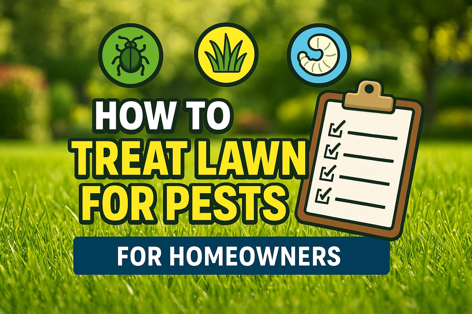 How To Treat Lawn For Pests - lawn care blog header image