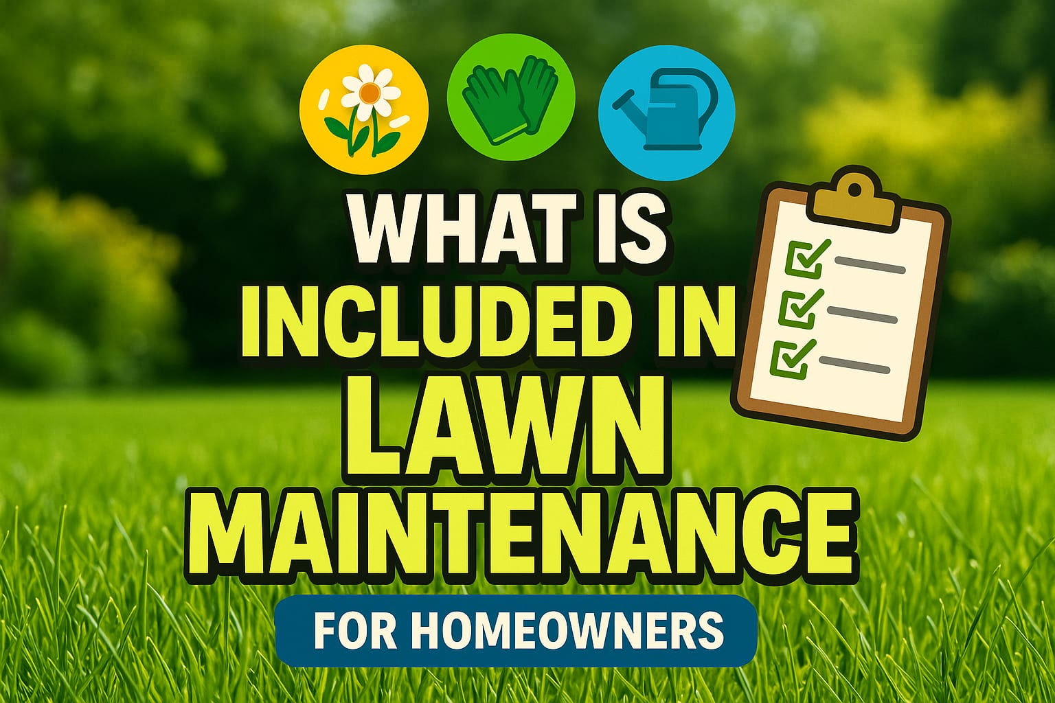 What Is Included In Lawn Maintenance - lawn care blog header image