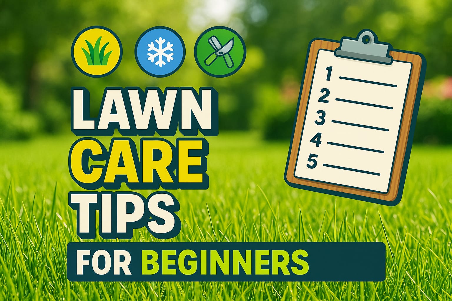 Lawn Care Tips For Beginners - lawn care blog header image