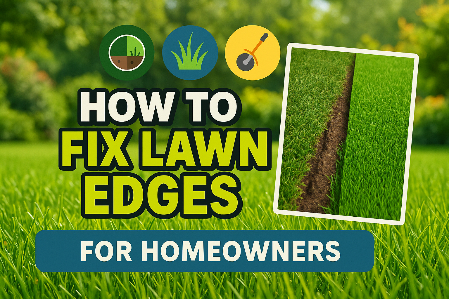 How To Fix Lawn Edges - lawn care blog header image