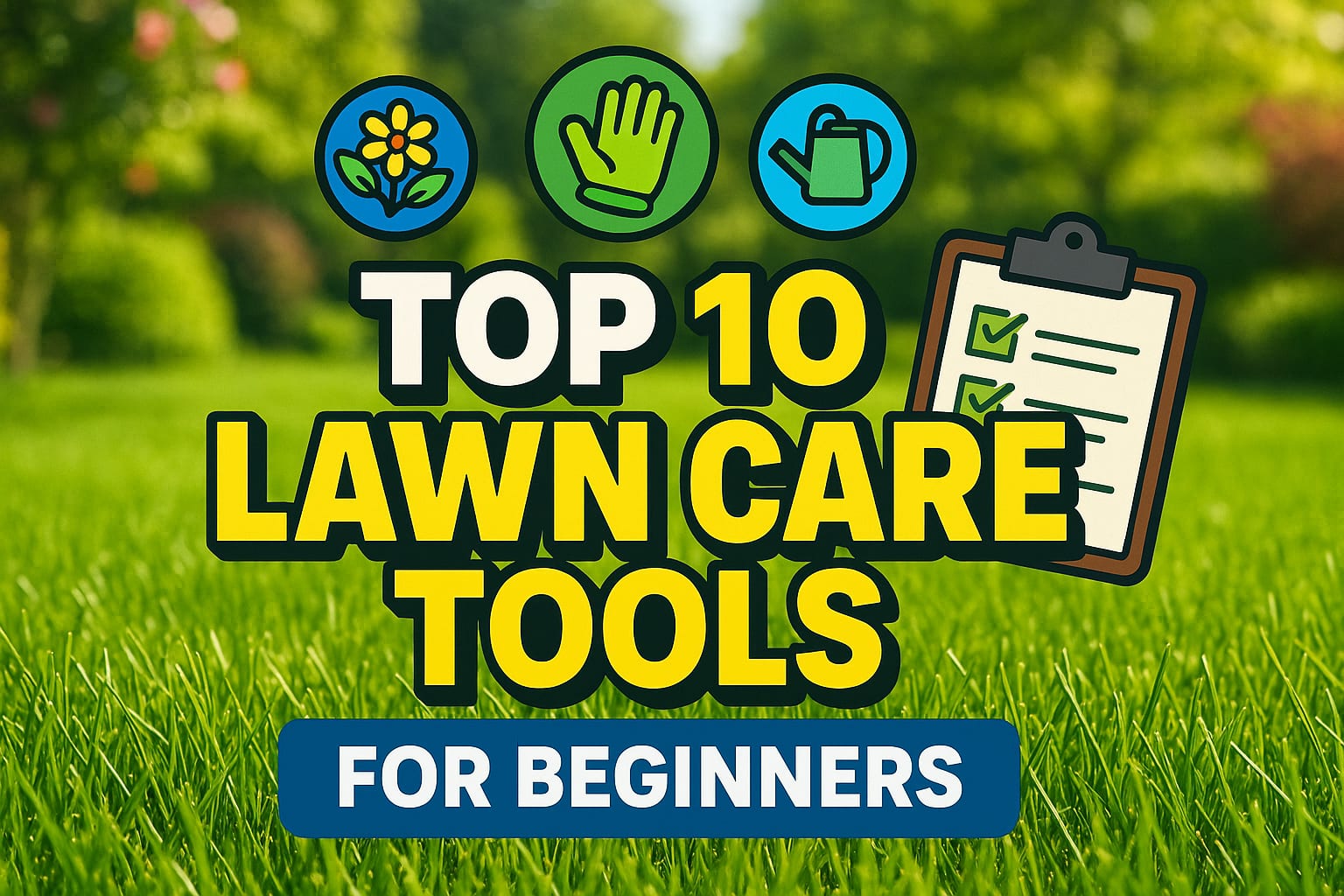 Top 10 Lawn Care Tools for Beginners - lawn care blog header image