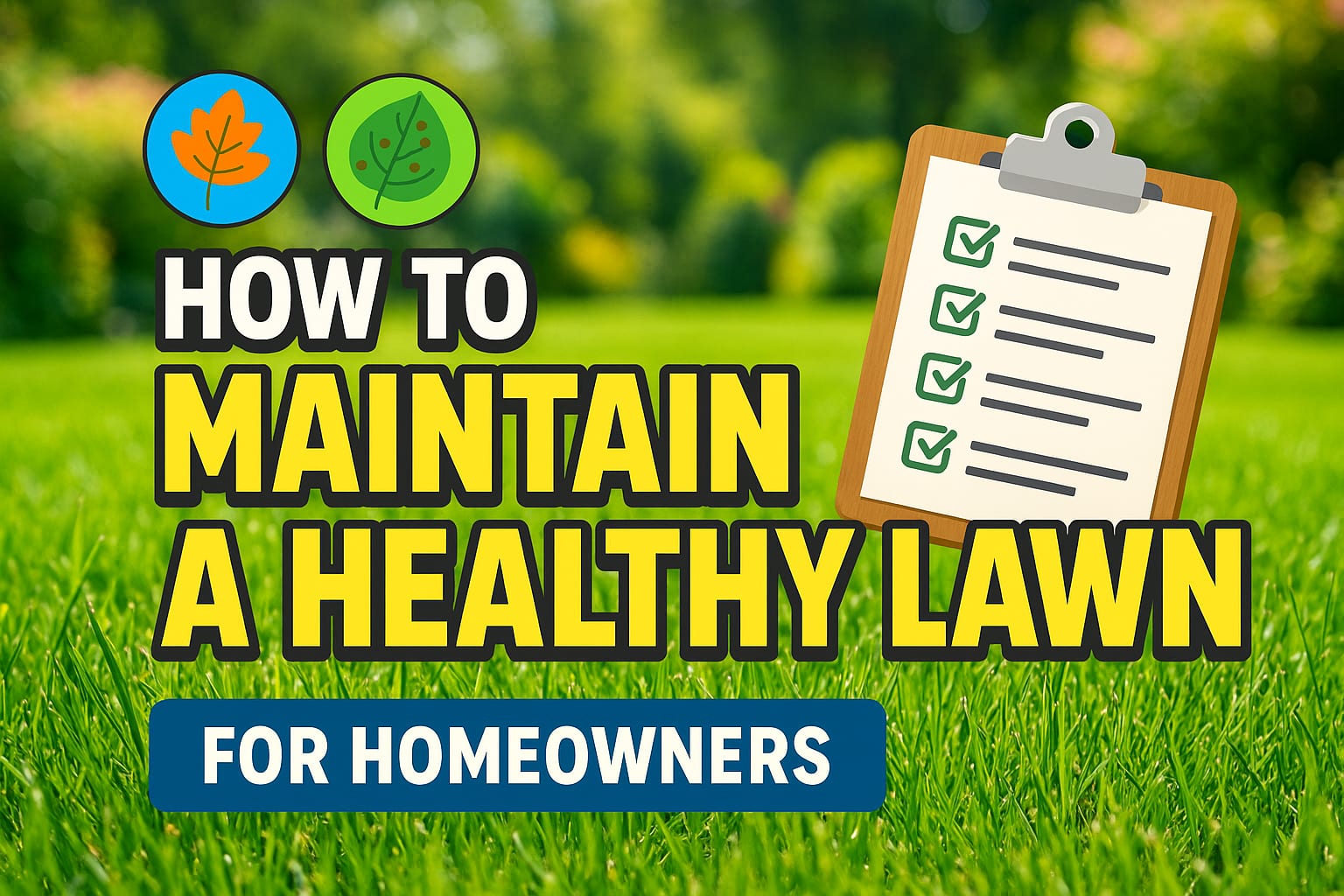 How To Maintain A Healthy Lawn - lawn care blog header image