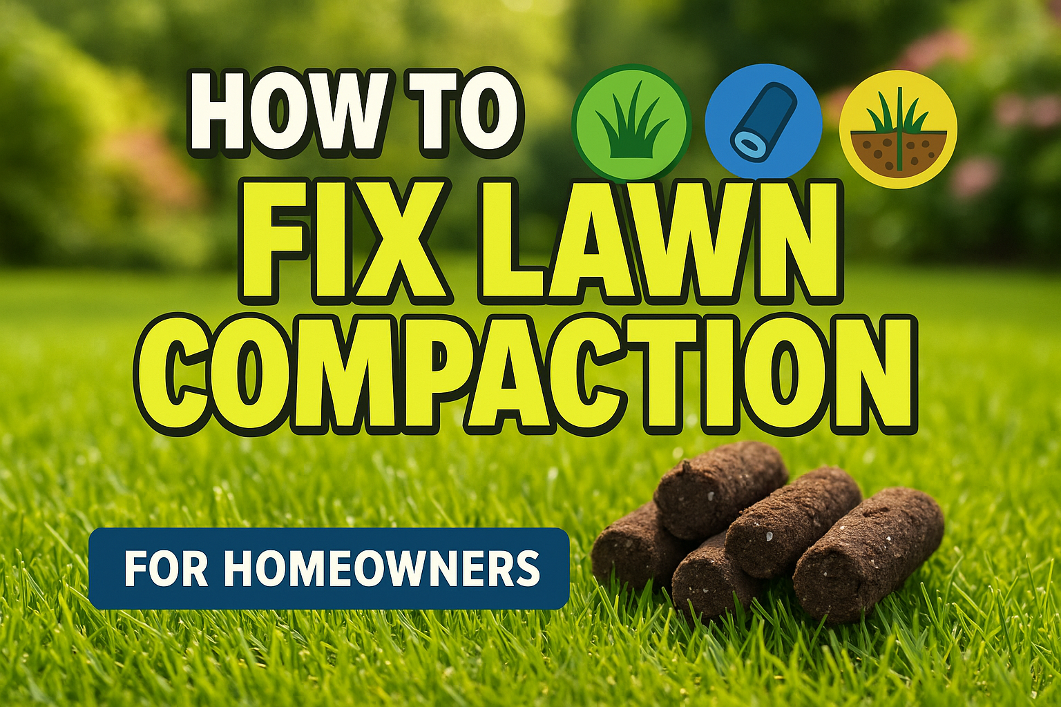 How To Fix Lawn Compaction - lawn care blog header image
