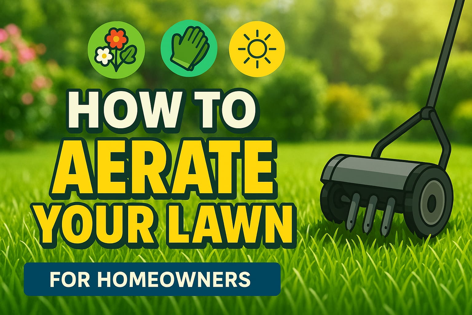 How To Aerate Your Lawn - lawn care blog header image