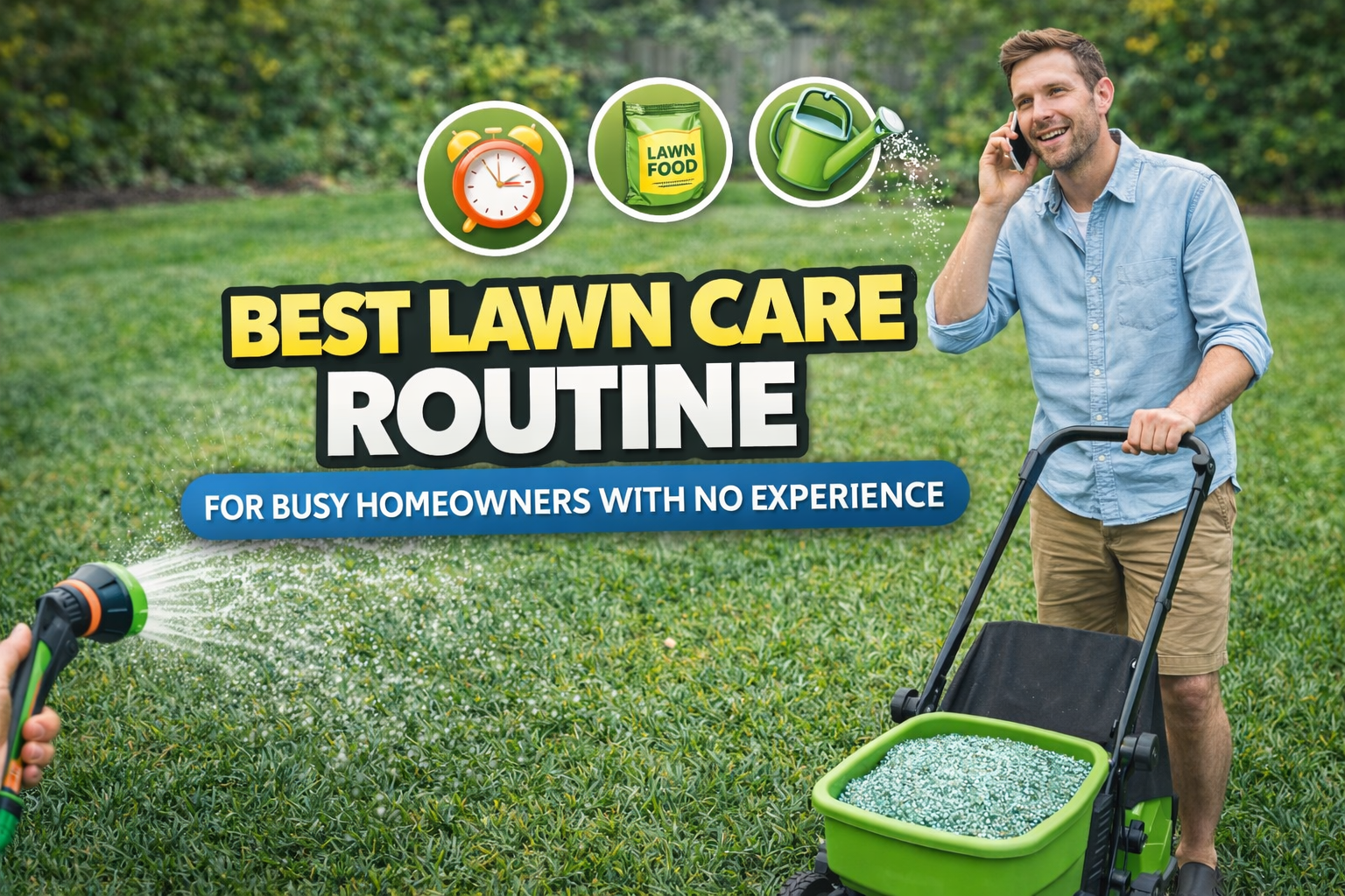 Best Lawn Care Routine for Busy Homeowners With No Experience - lawn care blog header image