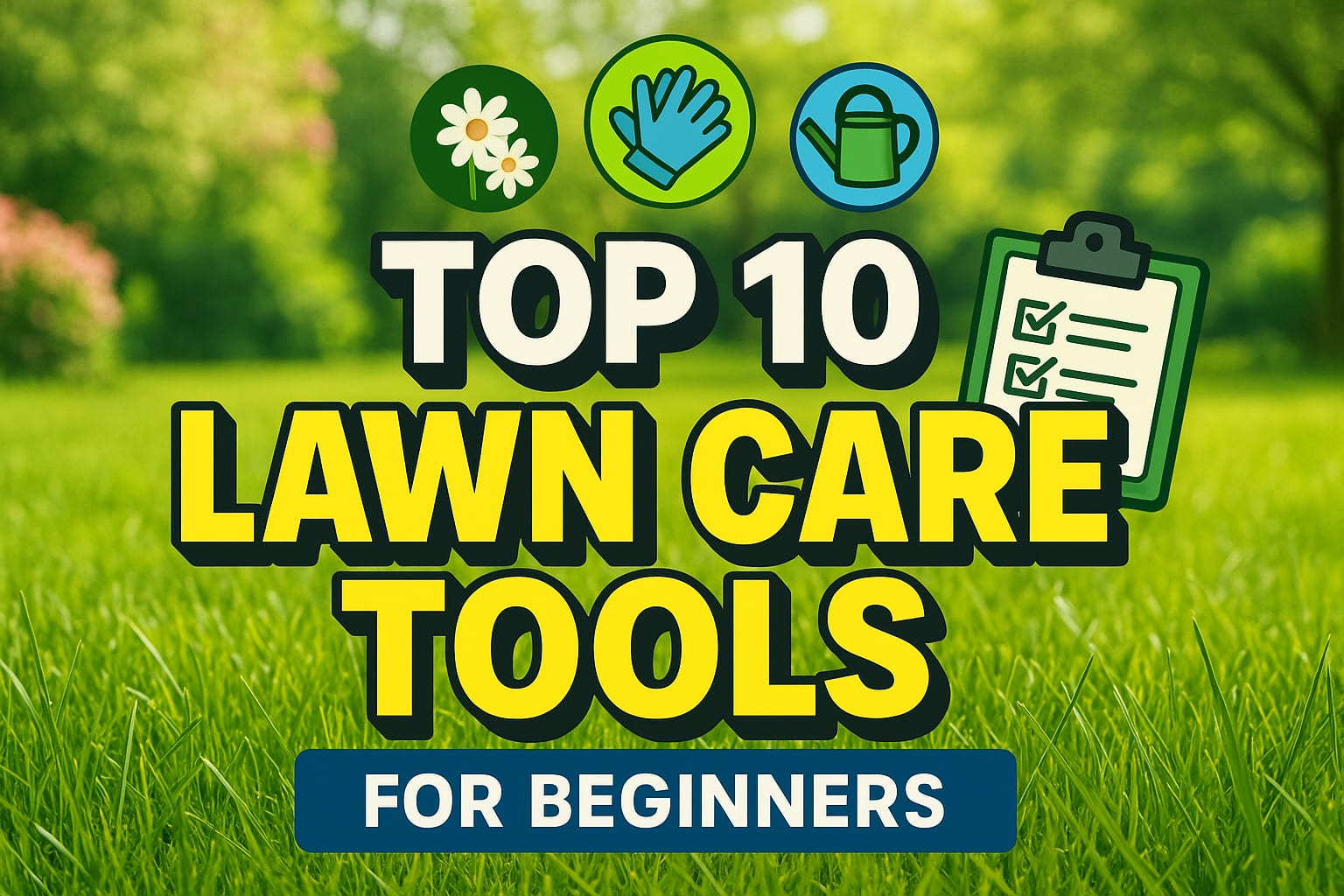 Top 10 Lawn Care Tools for Beginners - lawn care blog header image