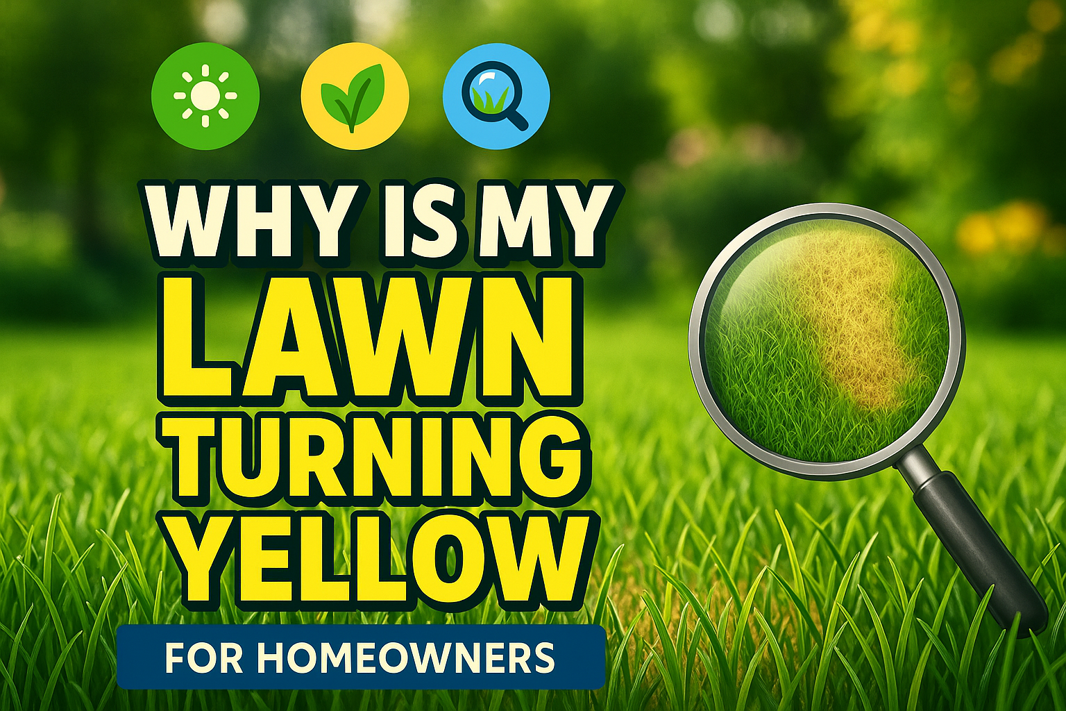 Why Is My Lawn Turning Yellow - lawn care blog header image