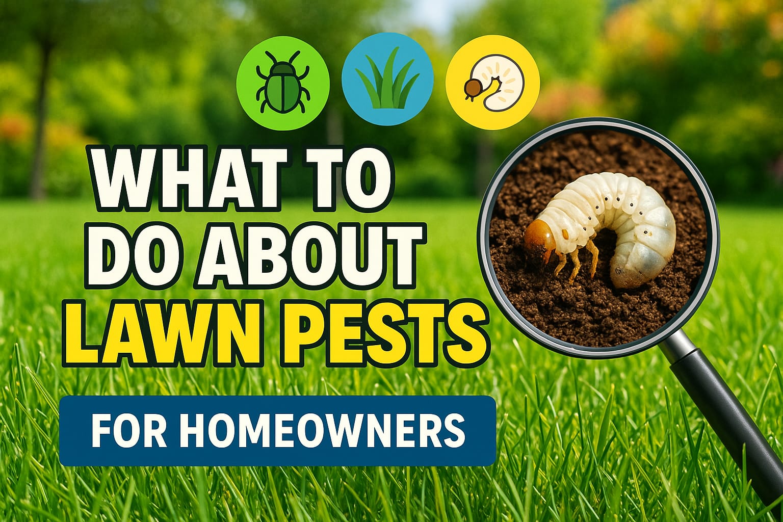 What To Do About Lawn Pests - lawn care blog header image