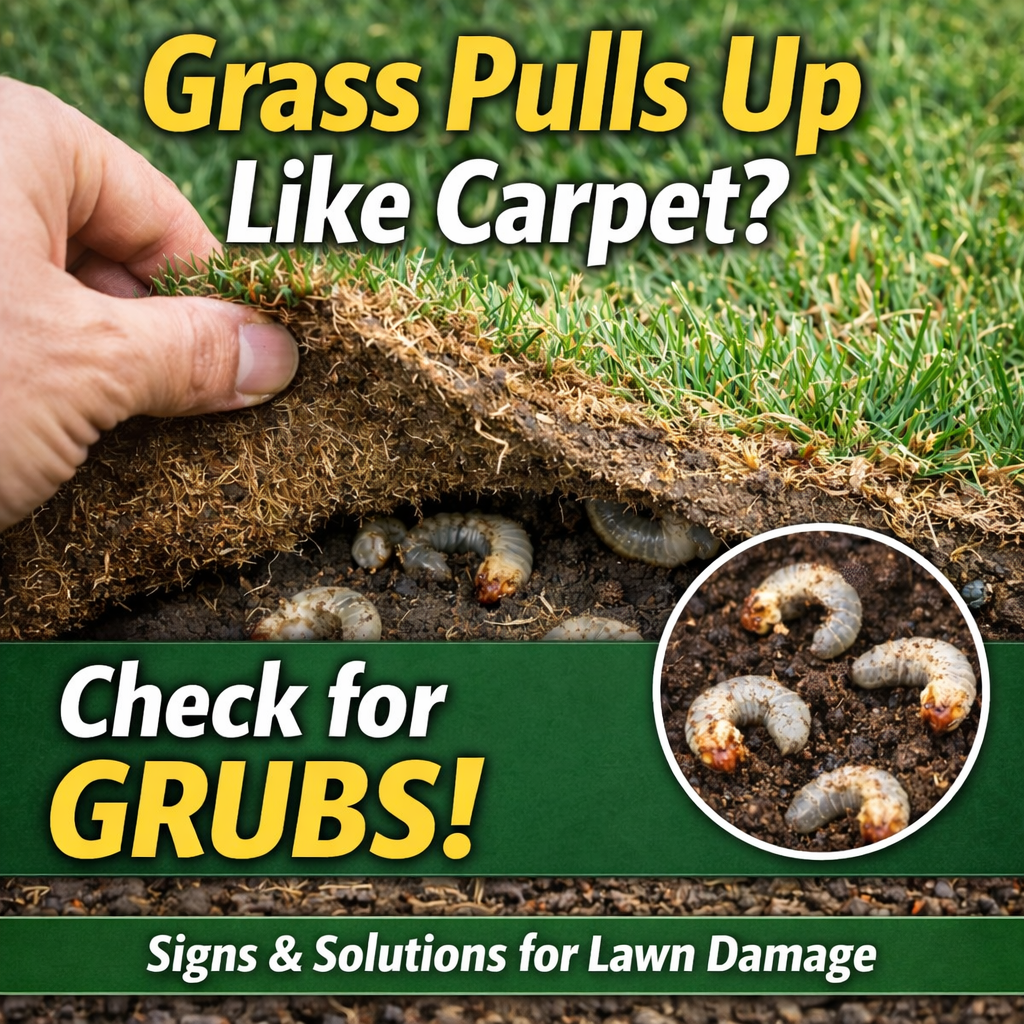 Grass Pulls Up Like Carpet? Check for Grubs