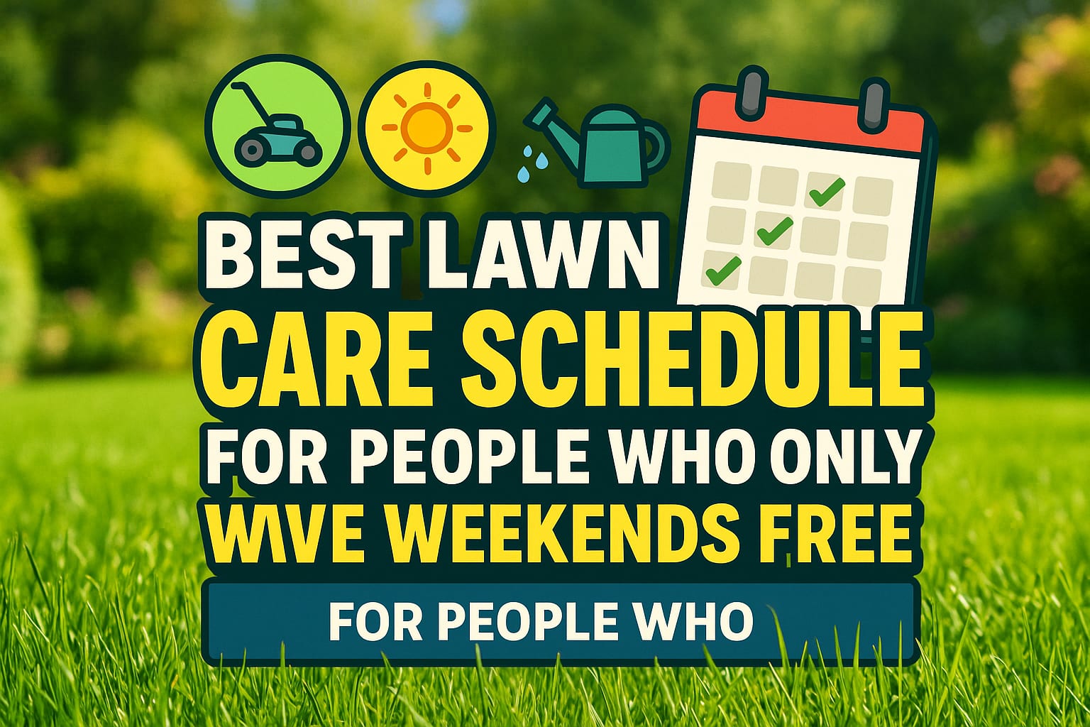 Best Lawn Care Schedule for People Who Only Have Weekends Free - lawn care blog header image